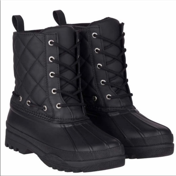 SPERRY GOSLING BLACK QUILTED DUCK BOOT - Picture 5 of 6
